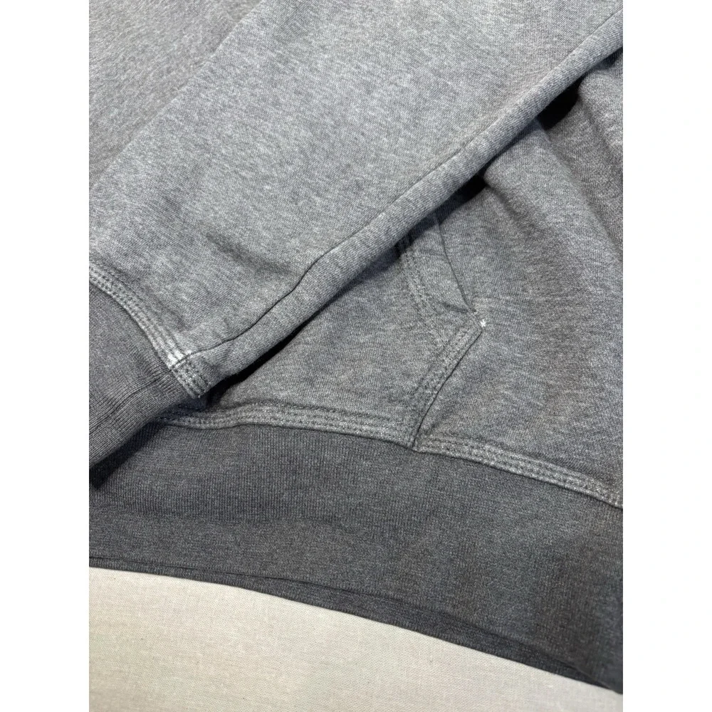Nike Men's Gray Pullover Hoodie Sweatshirt, Logo, Cotton Blend Fleece, M